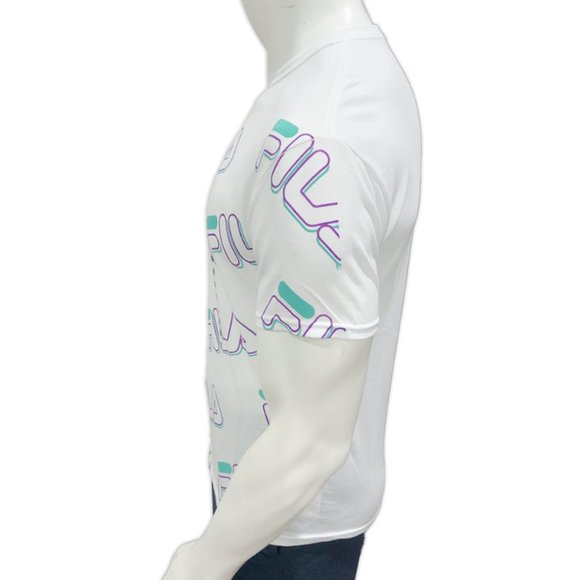 NWT FILA MEN'S WHITE CREW NECK SHORT SLEEVE T-SHIRT SIZE S - Picture 3 of 5